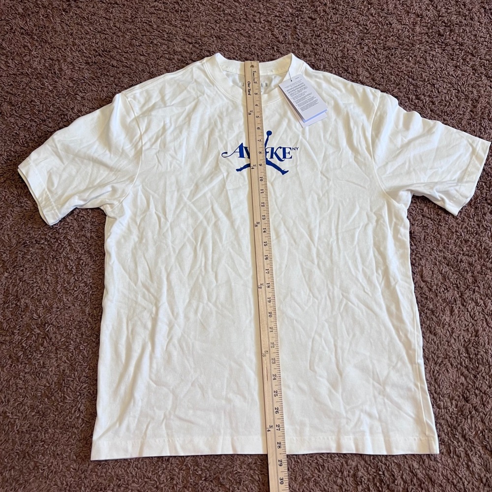 Jordan x Awake NY‎ Mens T-Shirt Sail Blue Jumpman Logo FV9913-133 Size M NEW - Picture 12 of 16